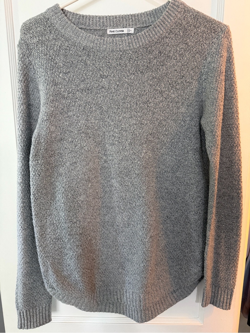 Pink Clover Women’s Gray Scoopneck Sweater